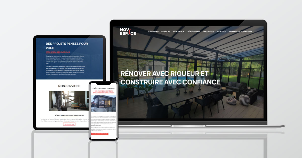 Site Web réalisation Novespace